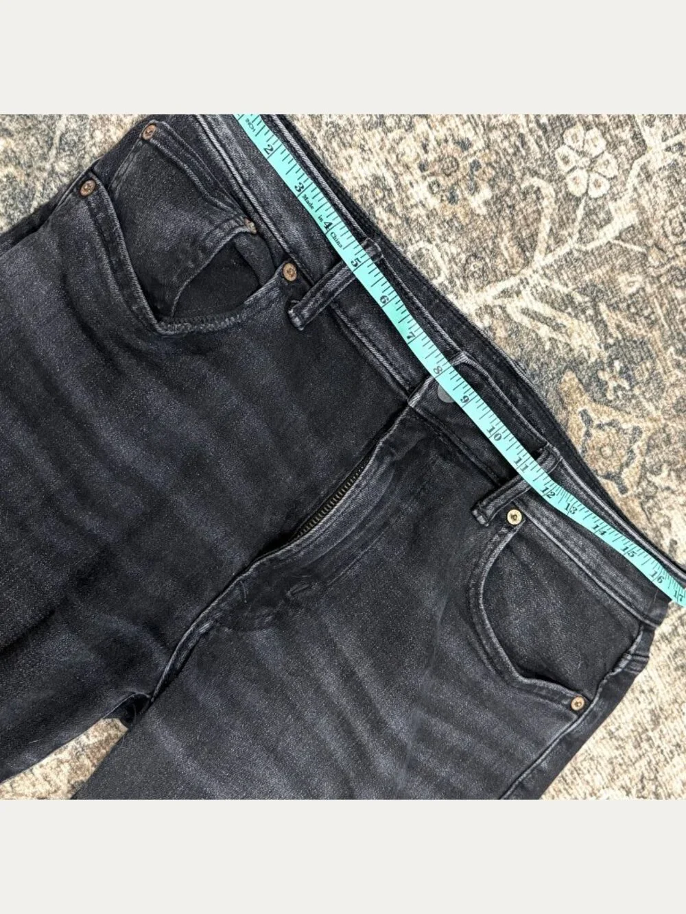 American Eagle AirFlex+ Mens Jeans 33x30 Washed Black Stretch Denim 5-Pocket